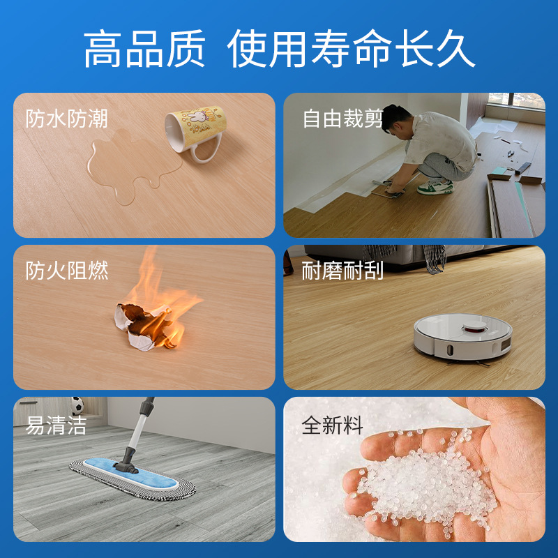 100% New Material Spc Stone Plastic Floor Snap-On Office All-Season Hotel Project Pvc Stone Crystal Wear-Resistant Lock