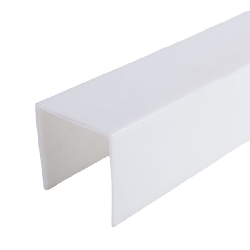 Customized White Ppty Trough Pp Edge Trough Plastic Ppu Trough Anti-Corrosion Acid-Resistant Extrusion Special-Shaped Pp Profile