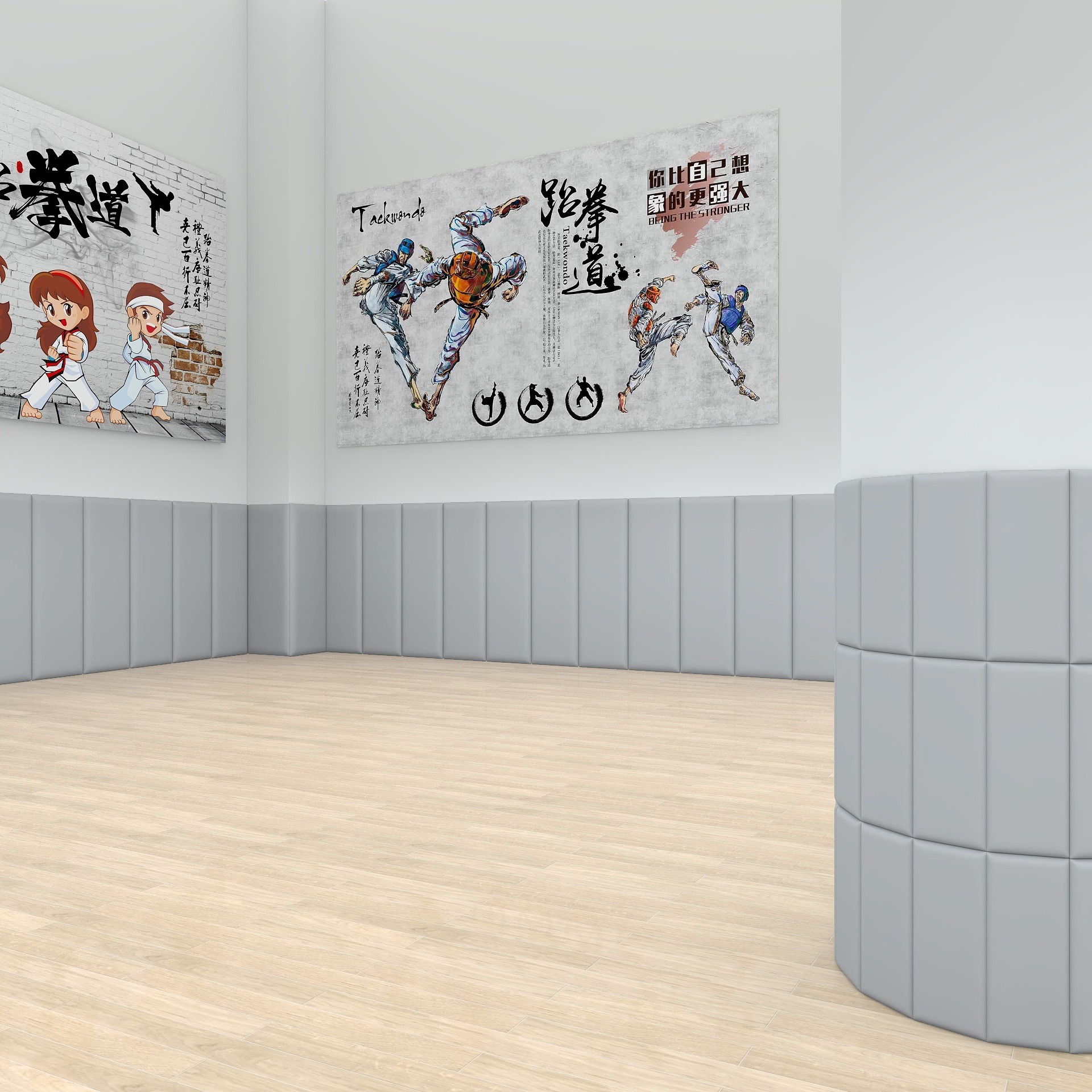 Basketball Gymnasium Physical Fitness Gymnasium Anti-collision Soft Bag Wall Wall Wall Mat Taekwondo Kindergarten Gymnasium Basketball Gymnasium Soft Bag