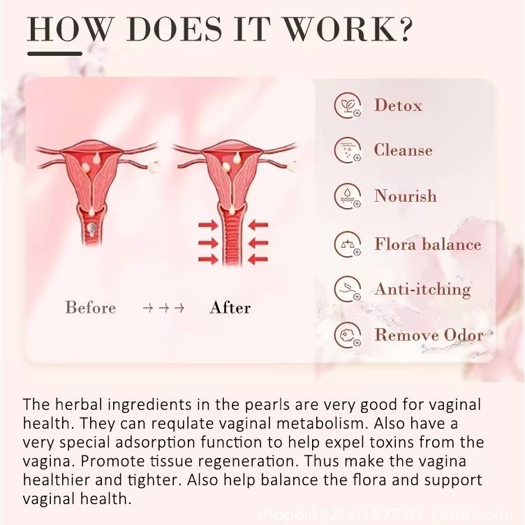 Yoni Detox Pearl Female Care Pills Female Uterus Clean Pill Pull String Pills Wholesale