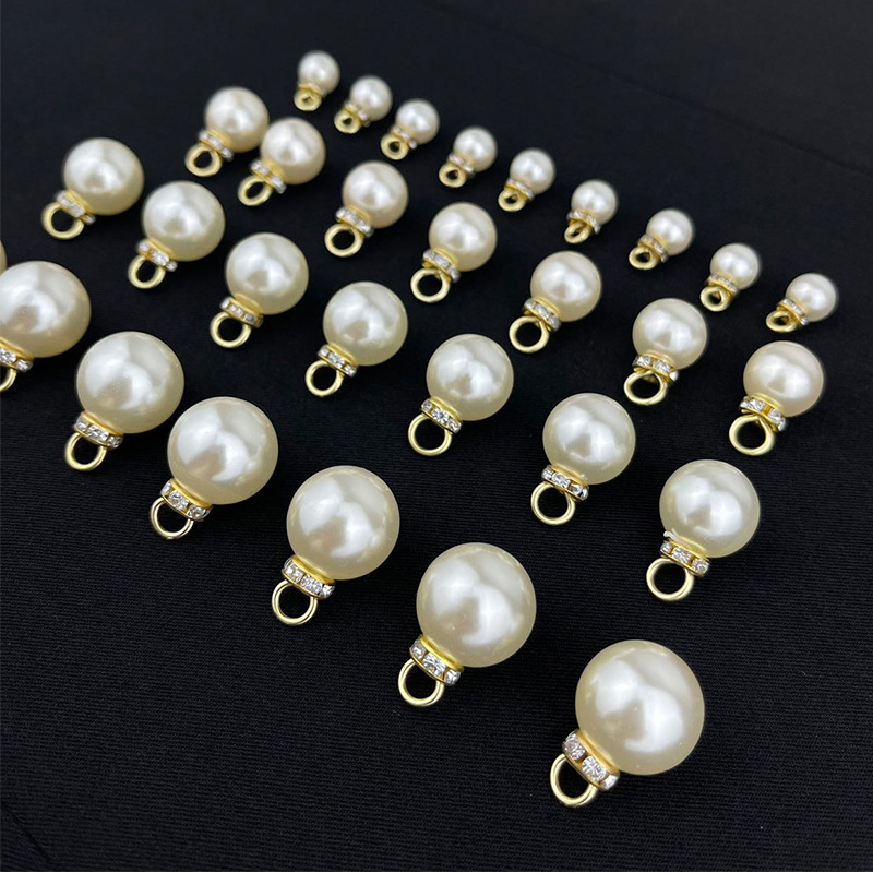 Factory Wholesale Abs High-Gloss Pearl Pendant Wedding Gift Bag Imitation Pearl Pendant Clothing Accessories Decorative Zipper Puller