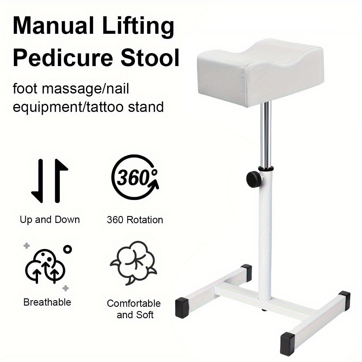 Nail Salon Pedicure Stool Simple Modern Stool Foot Massage Adjustable Foot Pedal Tool