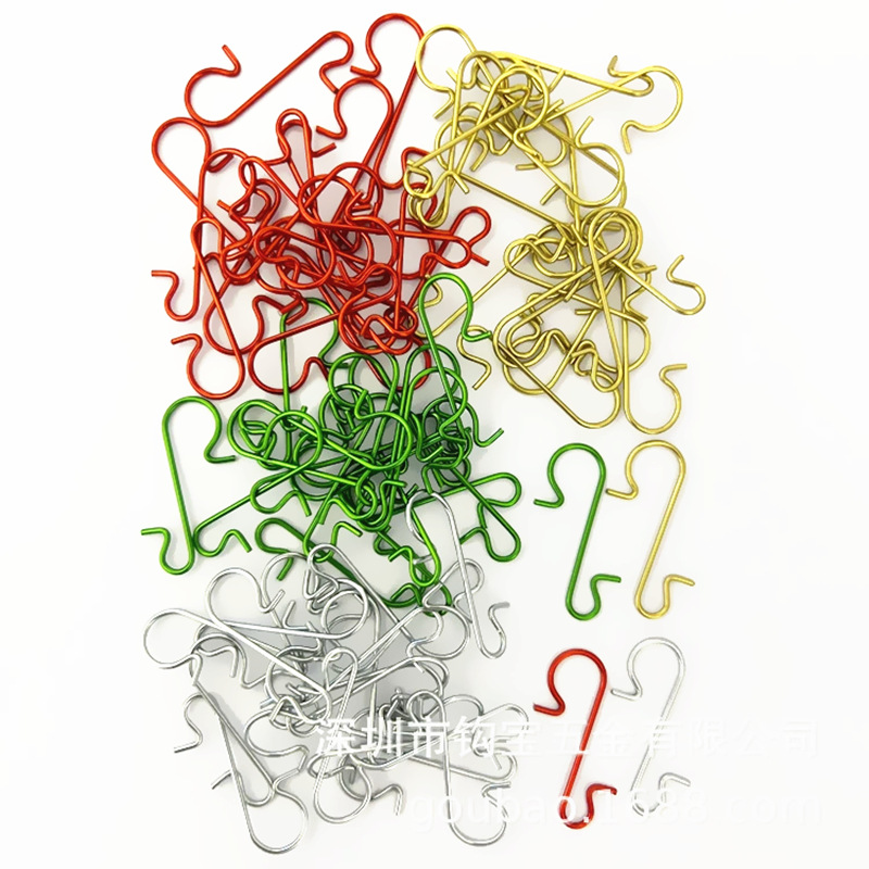 Metal Christmas Hook Gold Red Green Silver Multicolor Christmas Decorations Hook Hook S Hook Spot