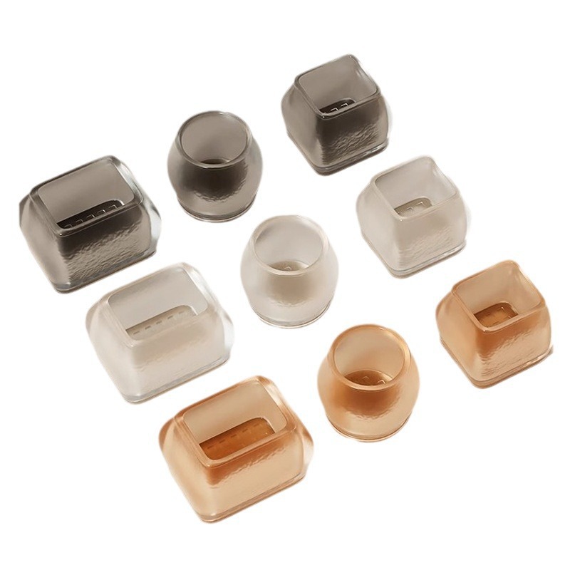 Non-Slip Transparent Chair Foot Covers Thickened Silent Felt Table and Chair Foot Covers Stool Table and Chair Leg Protective Covers Wear-Resistant Foot Pads