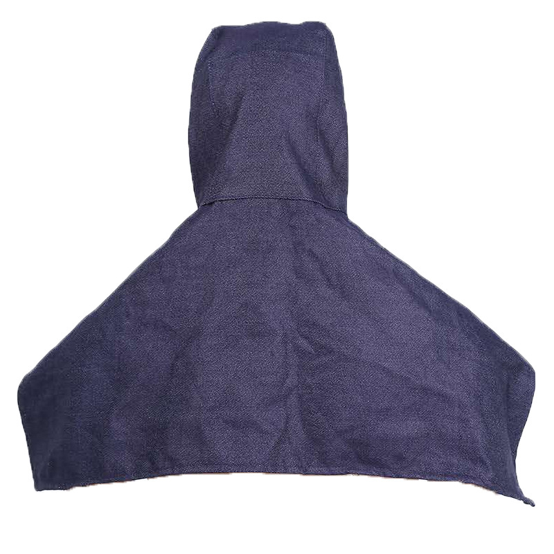 Factory wholesale denim labor protection tie-up shawl cap dust-proof brim hood polished handling protective head canvas cap