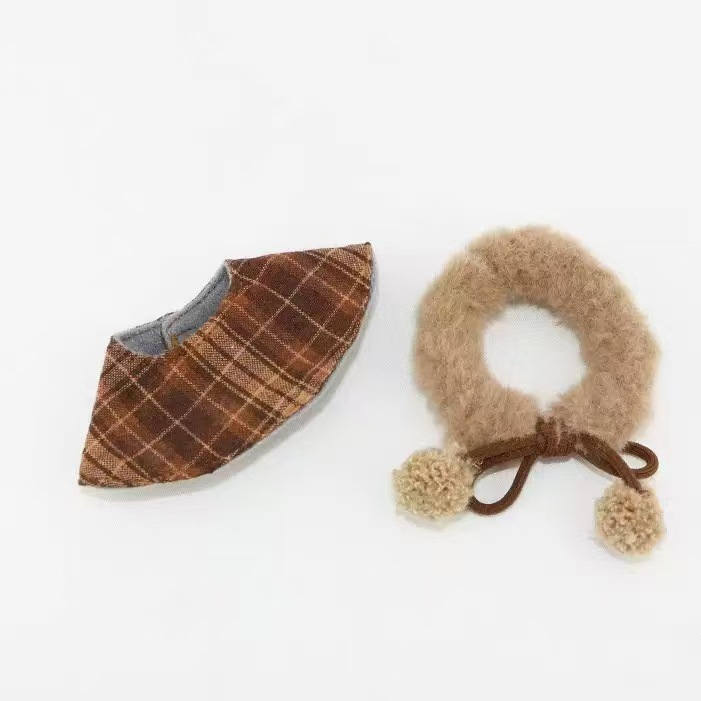 Pendant 10cm Baby Clothes Cloak Kitty Dress up Clothes Autumn and Winter Christmas Mini Doll Baby Clothes Cloak Wholesale