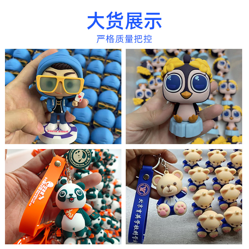 Resin Trendy Play Blind Box Doll Customized Dropping Glue Crafts Toy Handmade Cartoon Image Soft Glue Ornaments Customized