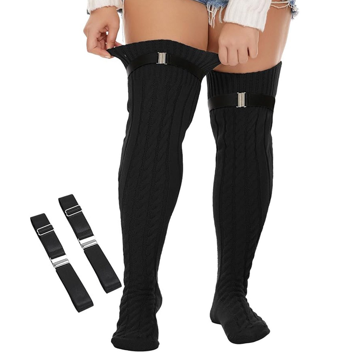 Hot selling women's plus size thigh Garter adjustable high elastic garter