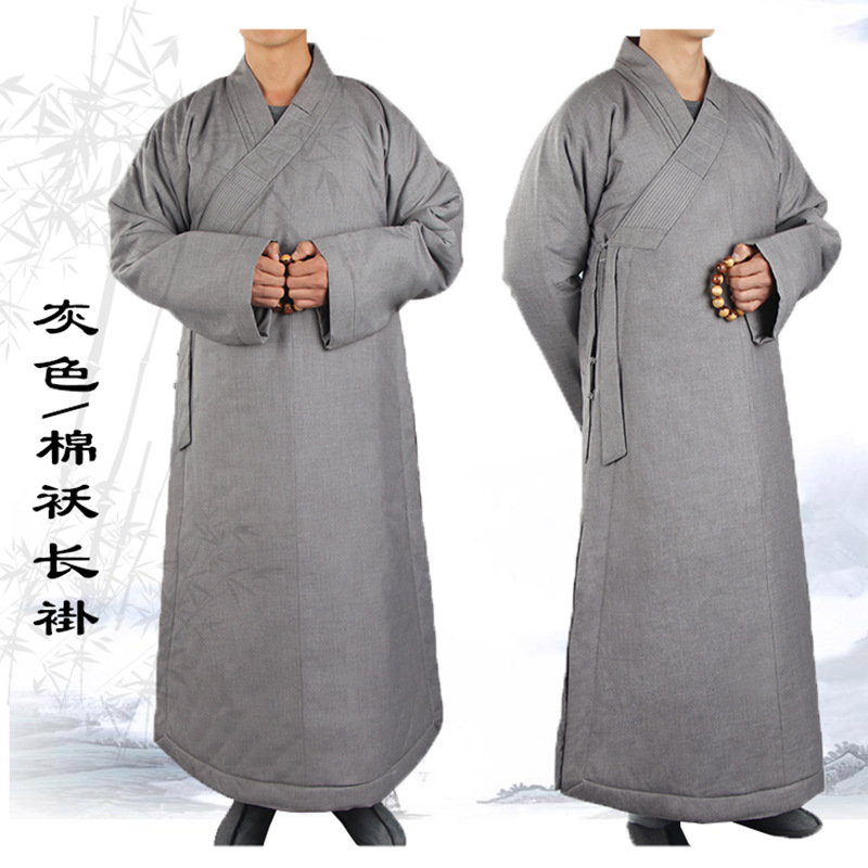 Unworried Tree Monk Coat Long Gown Winter Big Gown Cotton-padded Coat Thickened Warm Monk Coat Men's and Women's Monk Coat Monk Coat