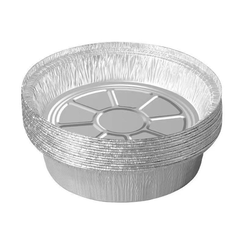 Tin Paper Plate Special Disposable Round Aluminum Foil Plate for Air Fryer Factory Straight Hair