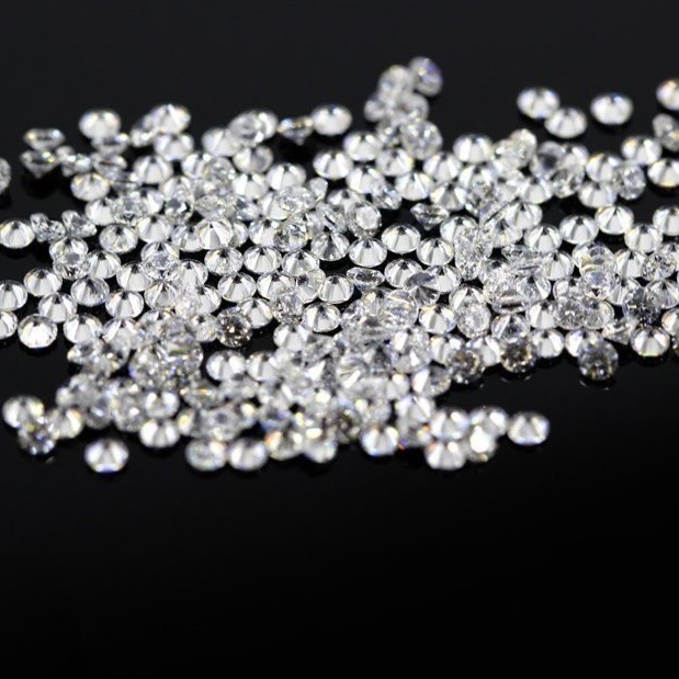 5A Eight Hearts and Eight Arrows Zircon Loose Stone Wholesale Round White Pointed-Back Gemstone Artificial Ca Zircon Diamond Jewelry Inlay