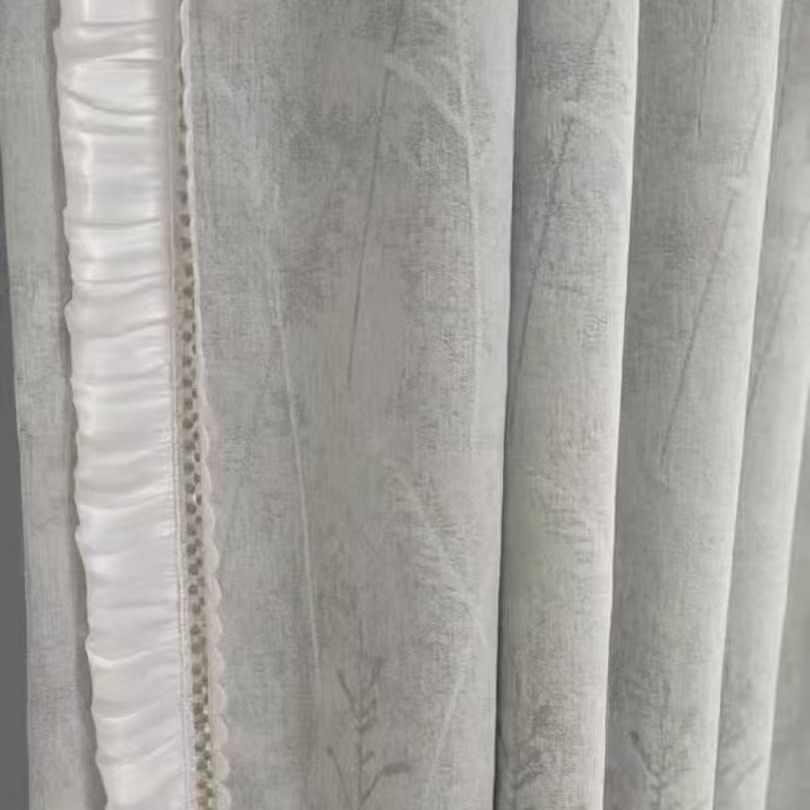 Factory Direct Supply of Morning Flowers and Evening Picks, Matte Jacquard Chenille Full Blackout Curtain Fabric, Popular Style for Living Room, Bedroom and Hotel