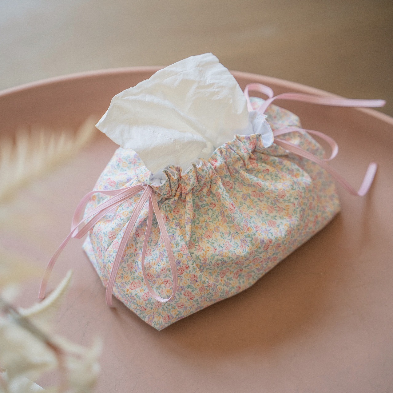 Niche High-Value Fabric Tissue Box Ins Style Car Seat Tissue Box Center Console Living Room Bedroom Tissue Bag