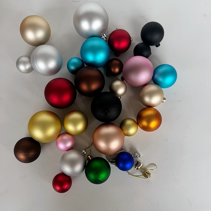 Оптовая продажа 3/4/6/8см электропластиковые матовые декоративные шары для Рождества праздничные новогодние шары для украшения елки