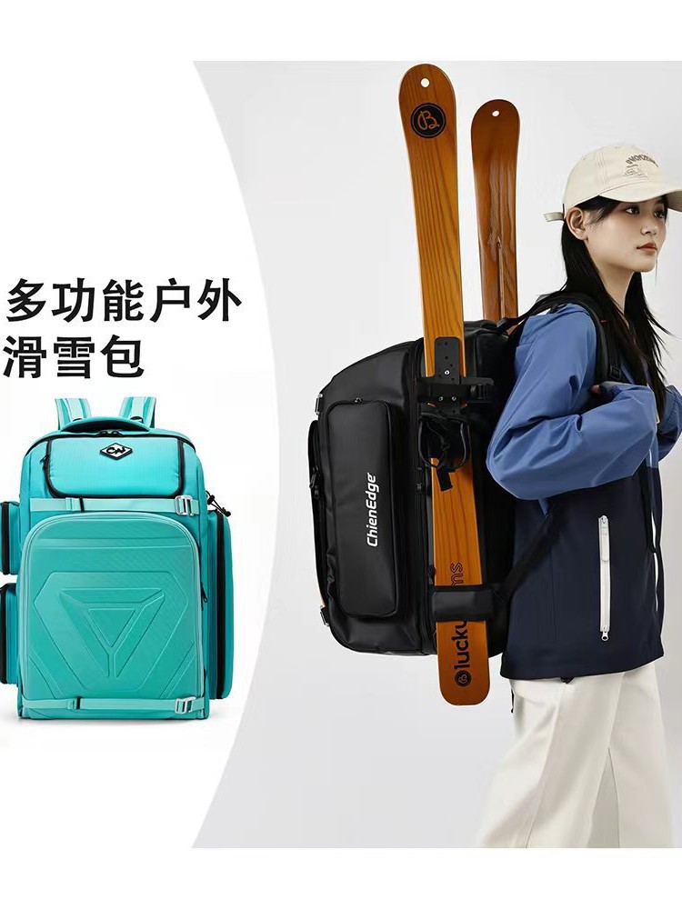 Ski Shoe Bag, Backpack, Ski Bag, Large Capacity Waterproof Ski Bag, Single and Double Shoe Bag, Helmet