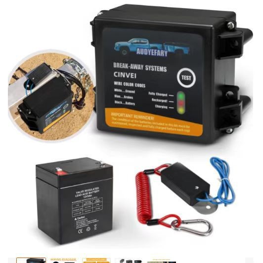 12V 5Ah аккумулятор для электромагнитного тормоза прицепа, блок управления безопасностью, модификация экстренного тормоза