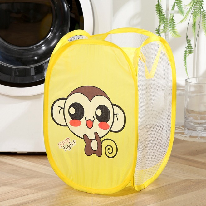 Новое напечатанное мультяшное ведро для грязного белья складное оптовое хранилище корзина для стирки нейлоновая сетка для грязного белья