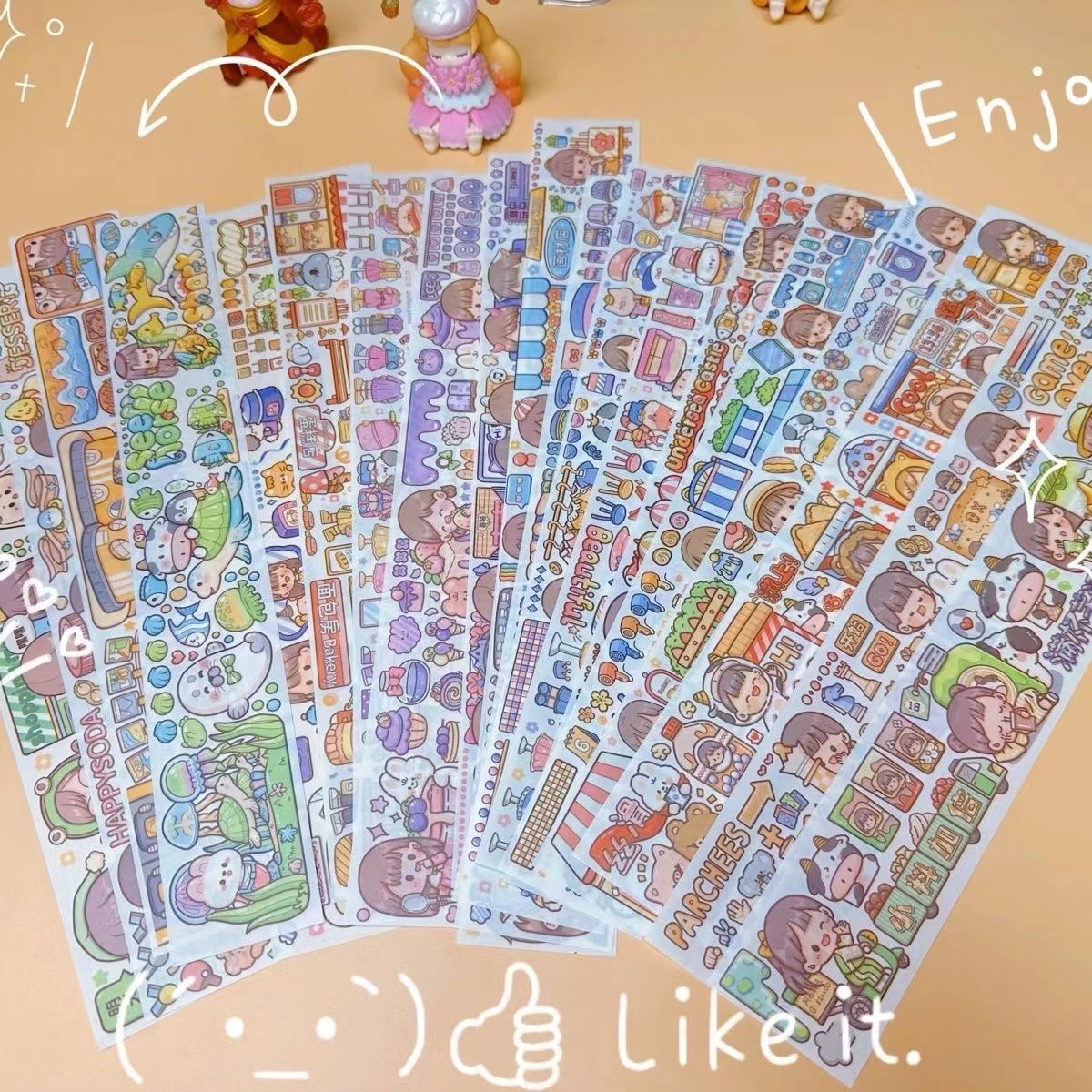 Lift Duo High-Value Capybara Tape Planner Stickers Cartoon Strip Material My Little Pony Ins