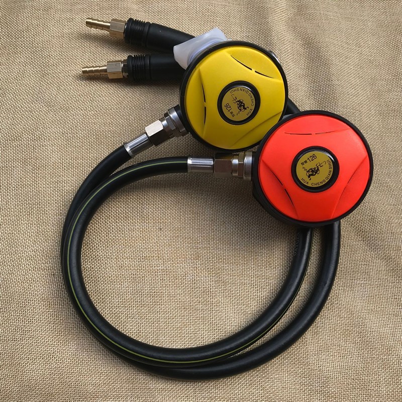 Genuine Huacheng Brand Orange Yellow Diving Respirator Breathing Regulator Pressure Reducing Valve Huacheng Second Stage