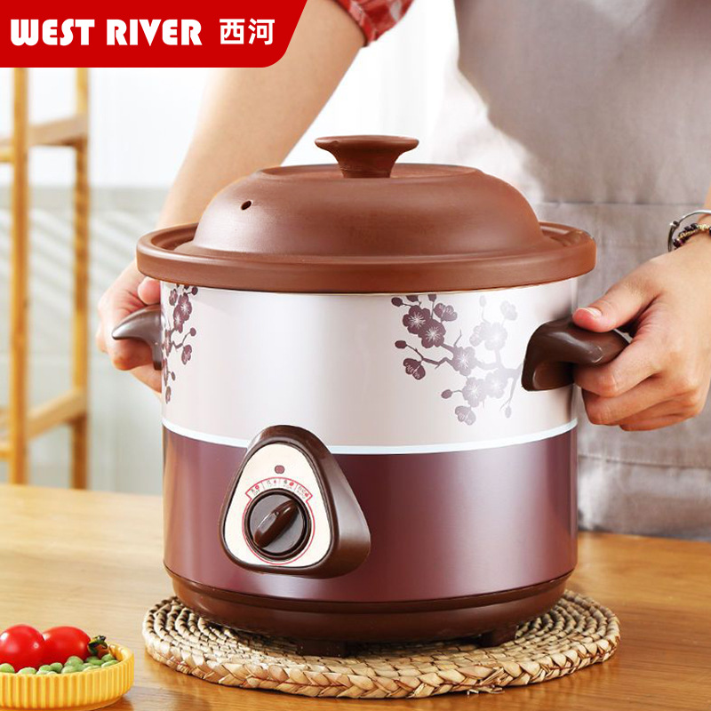 New Purple Sand Electric Stew Pot, Fully Automatic Household Soup Pot, Health-Preserving Porridge, Heat Preservation Stew, One-Piece Drop Shipping