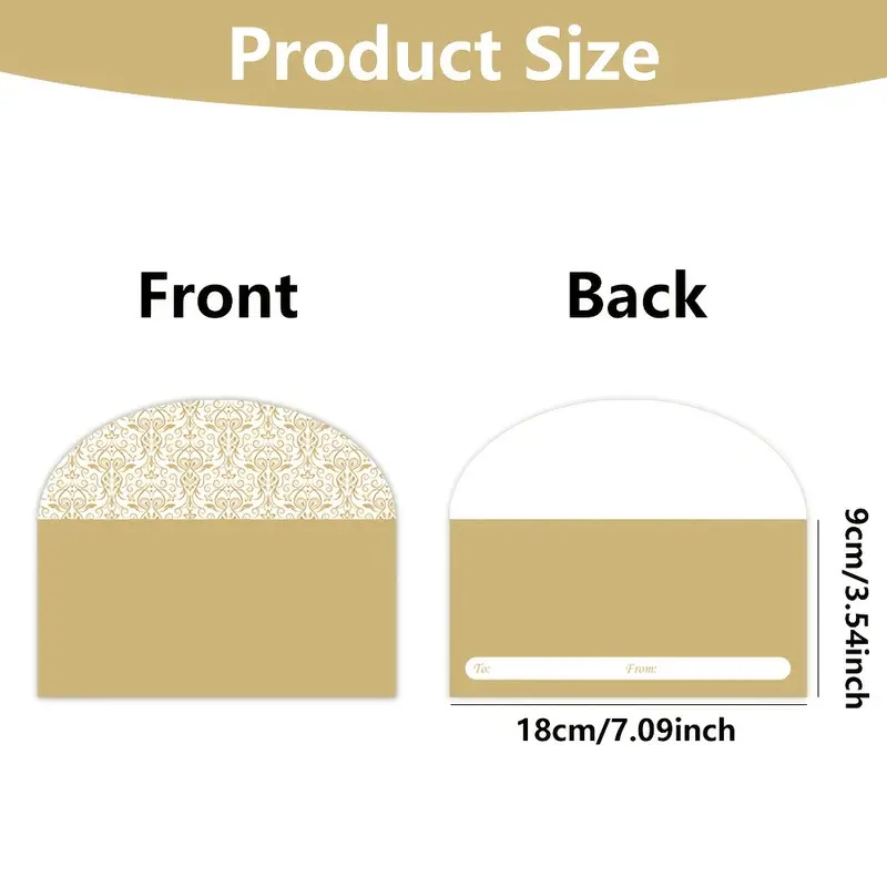 Cross-border New in stock Writable Envelope Wallet Elegant Pattern Wallet Gift New Year Gift Self-adhesive Envelope