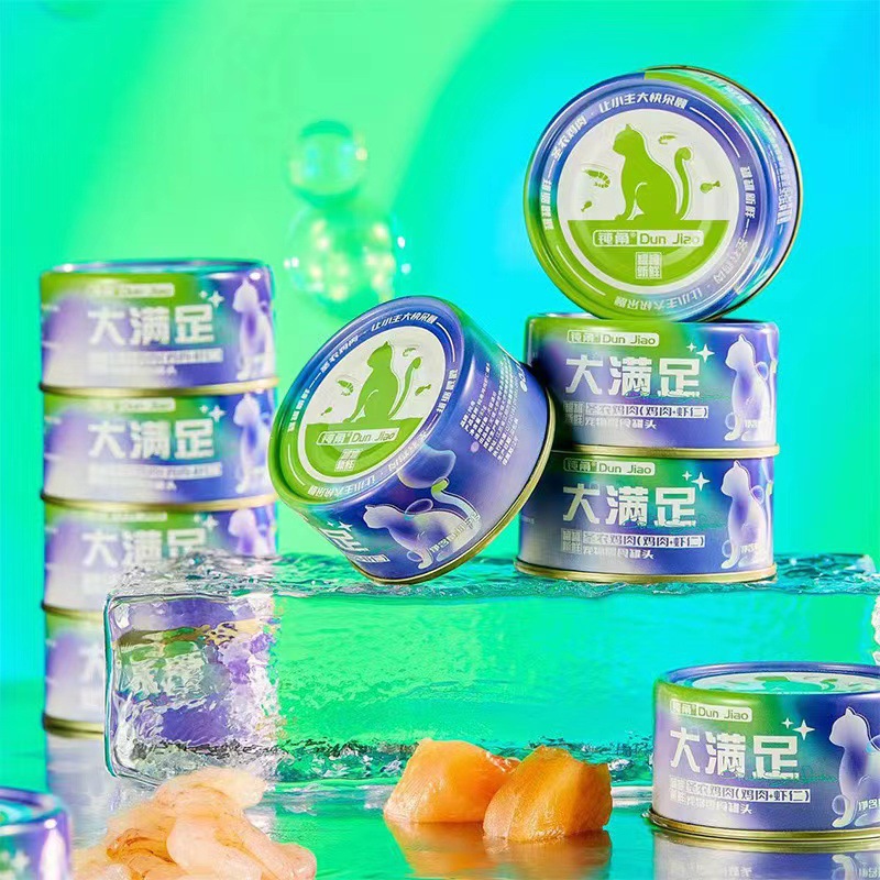 Big Satisfaction Obtuse Angle Cat Canned Pet Snacks Soup Cans Full Stage Cats 24 Cans Shennong Chicken Staple Food Nutrition