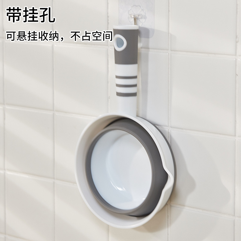 Household Long Handle Folding Water Scoop Kitchen Thickened Plastic Water Spoon Children's Bath Shampoo Cup Water Spoon