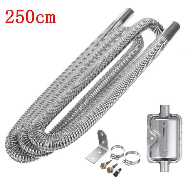 60Cm-300Cm Car Heater Accessories Exhaust Pipe Hose Silencer Diesel Parking Heater Exhaust Pipe