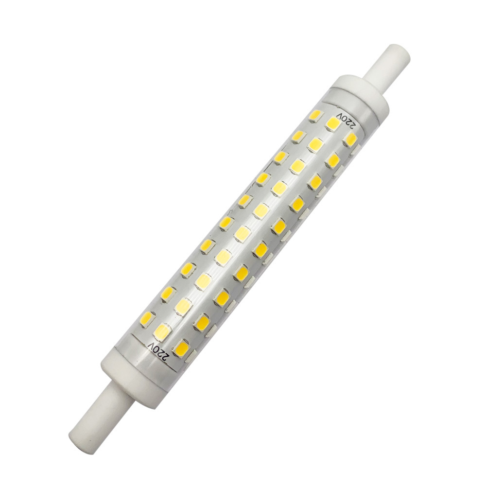 high quality R7S bright LED ceramic tube solar tube 78mm118mm thin lamp instead of iodine tungsten lamp projection lamp