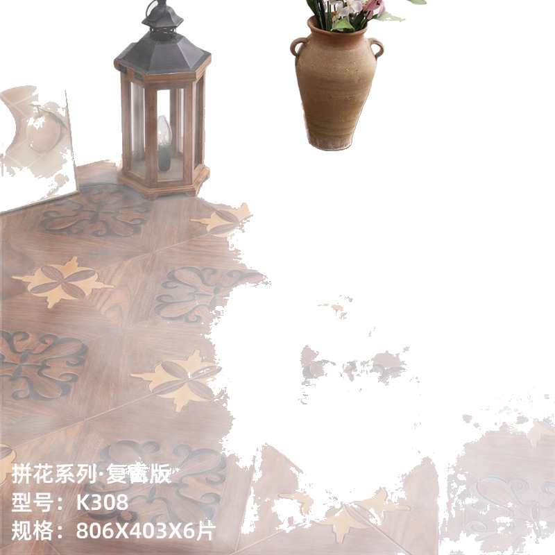 Parquet flooring household commercial reinforced composite parquet flooring wear-resistant waterproof personality retro factory direct sales