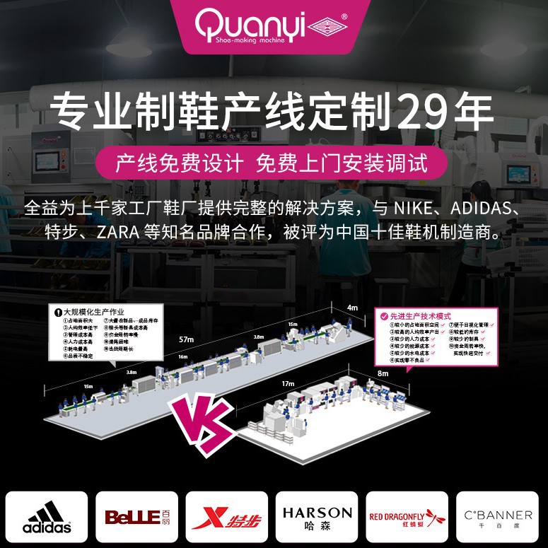 Shoe production line full-automatic oil pressure front help machine gluing slippers machine pressing bottom machinery equipment factory assembly line