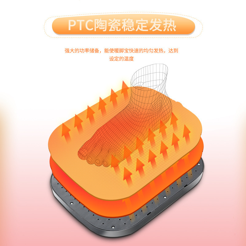 Foot Warmer Plug-in Electric Shoes Heater Women's Charging Heating Foot Cover Pad Electric Heating Household Warm Shoes Cross-border Hair