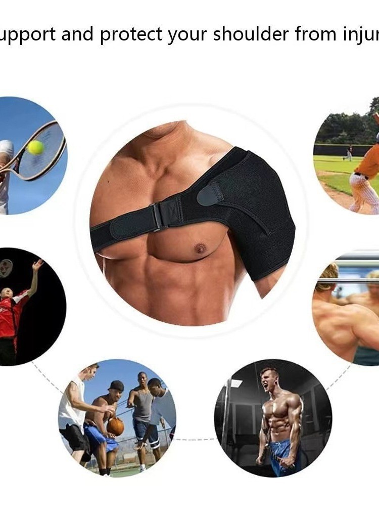 Cross-border fitness for men and women adjustable shoulder compression shoulder strap sports breathable protective support belt warm shoulder pad
