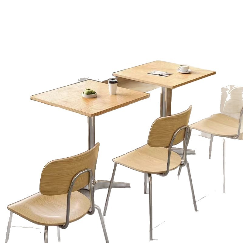 Medieval Style Log Style Marine Board Cafe Milk Tea Shop Western Restaurant Special Table and Chair Combination Negotiation Reception