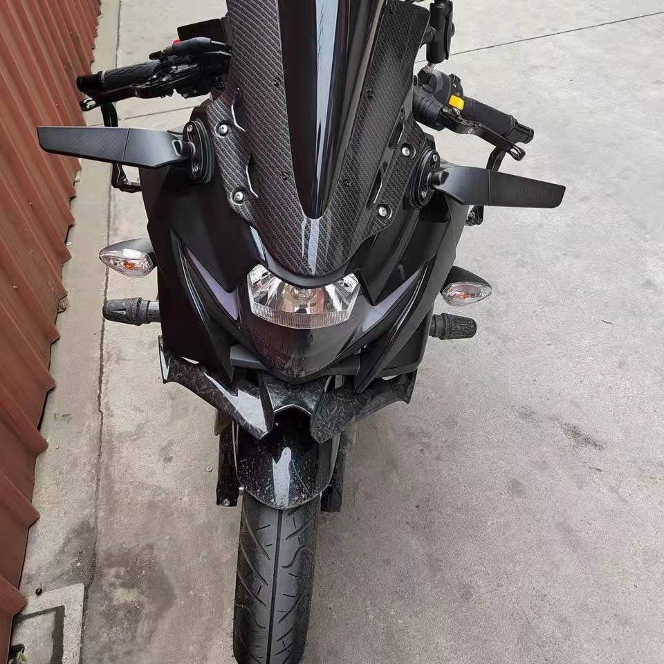 Motorcycle Accessories Fixed Wing Rearview Mirror Large Mirror Panel Suitable for Kawasaki Yamaha Wind Knife Modified Rearview Mirror