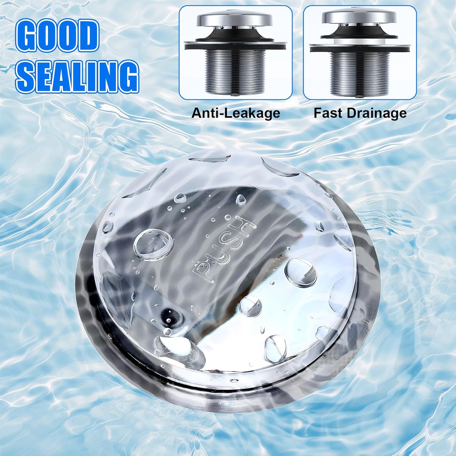 Bounce Bathtub Drain Stopper Water Rubber Ring Bathtub Clogging Gasket High Elasticity Rubber Seal Prevent Leakage
