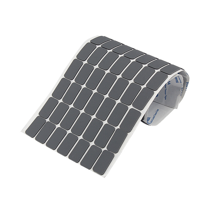 Black and White Gray Silicone Mat Grid Silicone Foot Pad Shock-Absorbing Sealing Mechanical Parts Furniture Home Appliance Pad Silent Shock-Absorbing