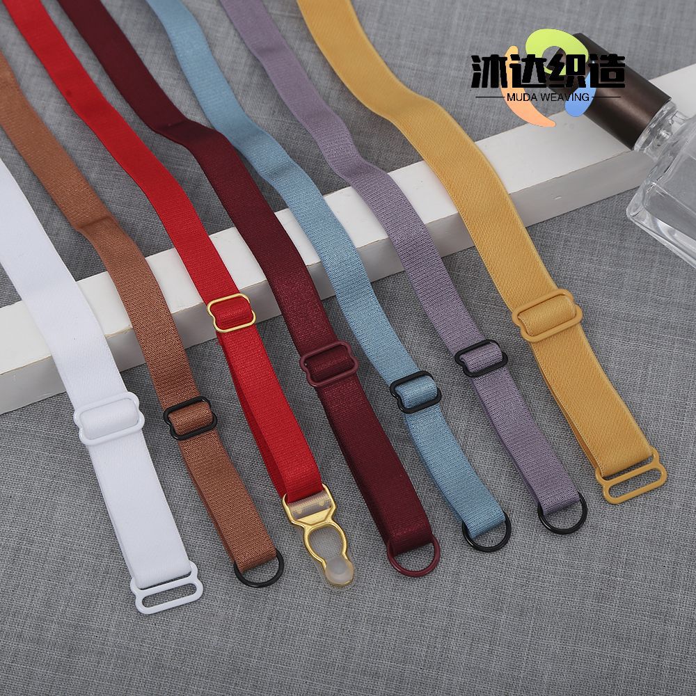Customized Wholesale Elastic Garter Processing Manufacturer Sock Buckle with Bright Adjustment Elastic Garter Intimates Shoulder Strap Accessories