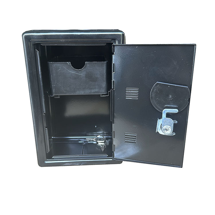 18 All Steel Children's Savings Tank Coin Safe Small Mechanical Key Lock Household Cash Box Safe Deposit Box