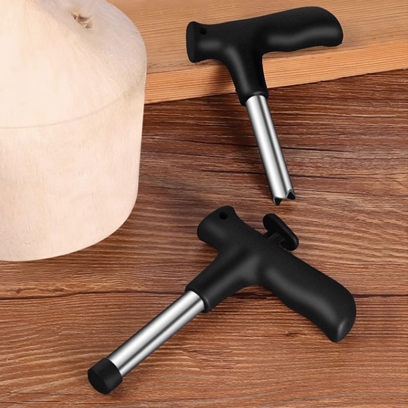 Открывалка для кокосов из нержавеющей стали, инструмент для открытия отверстий в кокосах, удобный инструмент для сверления крышки кокоса