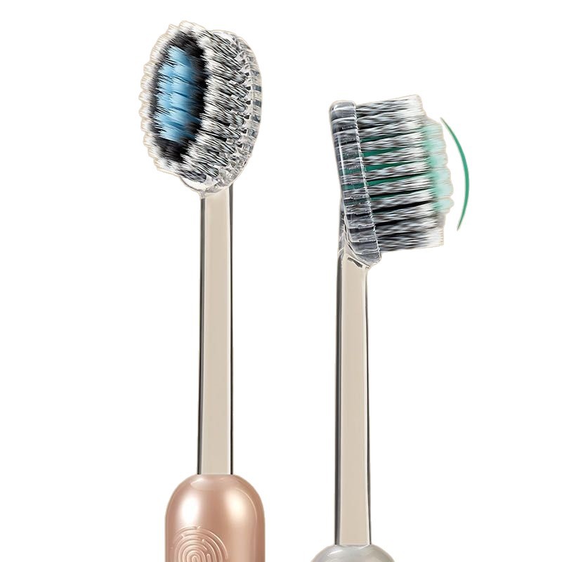 [Pair Pack] Olive Head Spiral Elastic Soft Hair Convex Light Luxury Mountain Toothbrush Removable Toothbrush Wholesale