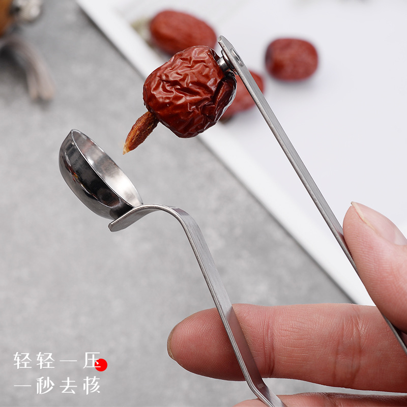 Corer Stainless Steel Red Date Seed Removal Artifact Press Type Household Fruit Jujube Heart Milk Jujube Cherry Corer Wholesale