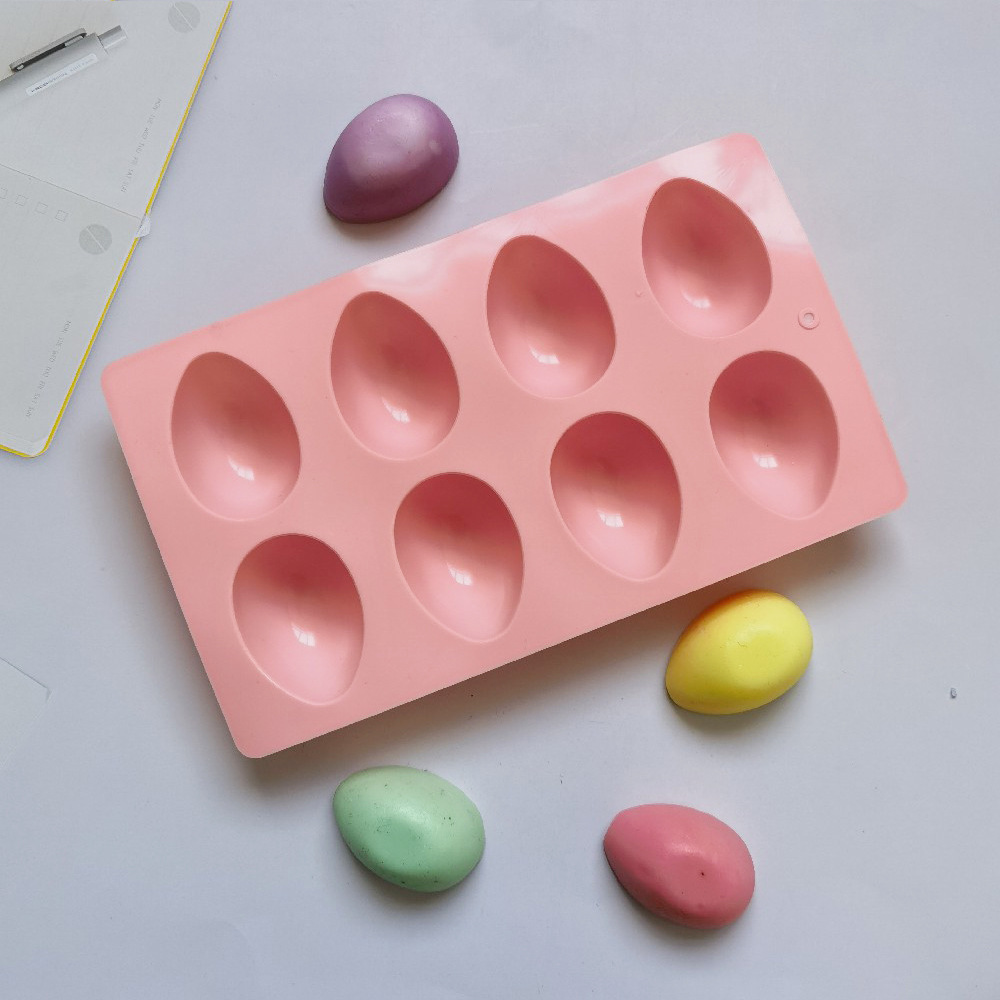 8-piece Easter egg 216 silicone mold cake ice cream pudding dessert mold soap baking utensils