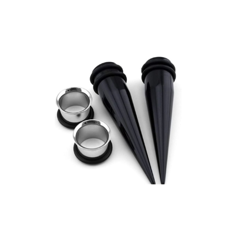 Body Piercing Jewelry Stainless Steel Ear Expansion 9Mm7Mm Pointed Cone Horn Auricle Set Export Cross-Mirror Hole Expander