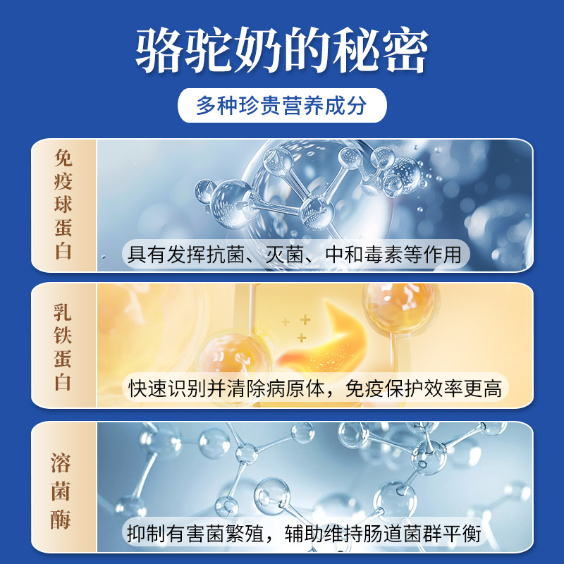 Factory Direct Supply 1000g Canned Camel Milk Powder High Calcium Sucrose-Free Nutritional Powder for Middle-Aged and Elderly People Hot Style Supports Dropshipping