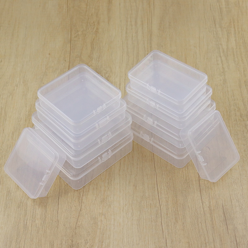 Transparent PP box rectangular plastic box parts box mobile phone storage tool Mini small size storage box fishing gear