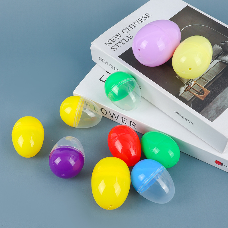 42x 60mm Oval Gashapon Small Egg Shape Gashapon Children's Handmade Easter Egg Toy Ball Wholesale