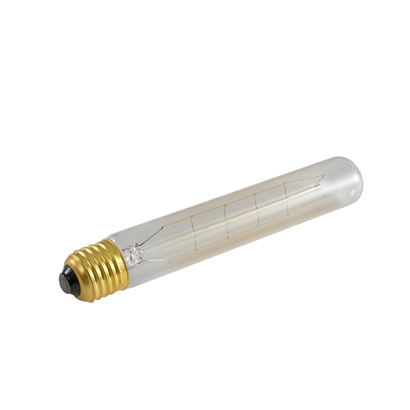 [T30-185Mm Bilateral Wire] Edison Retro Dimmable Bulb Optional T185 Iron Frame Piccolo Bulb