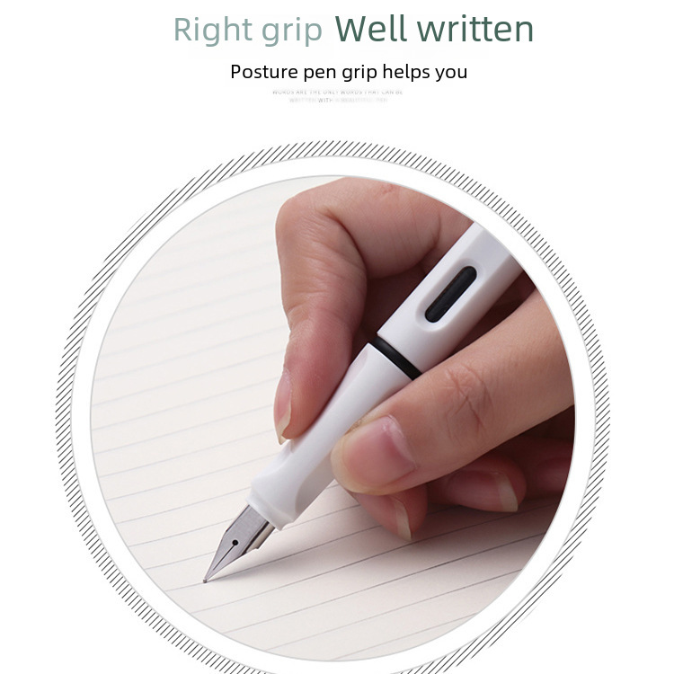 Students Zhengzhi Pen 0.38 0.5mm Ming Straight Tip Writing Iridium Pen Ink Sac Ink Dual-purpose