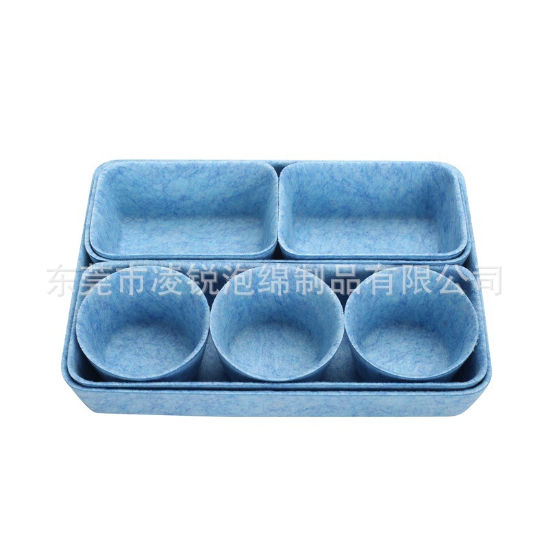 Come to the Factory with Drawings and Samples to Process and Customize Printed Logo Hot and Cold Pressed Desktop Storage Box Utensils and Felt Bag Products
